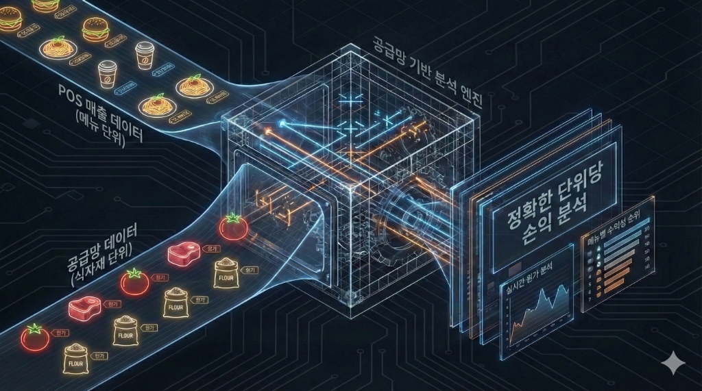 외식업 특화 SCM 분석 아키텍처 및 식자재 사입 탐지 로직 개요